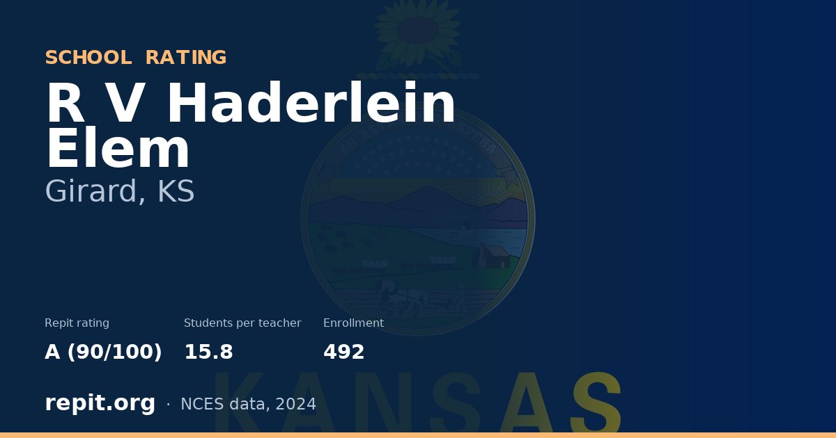 R V Haderlein Elem, Girard, KS — Repit school rating A (90/100)