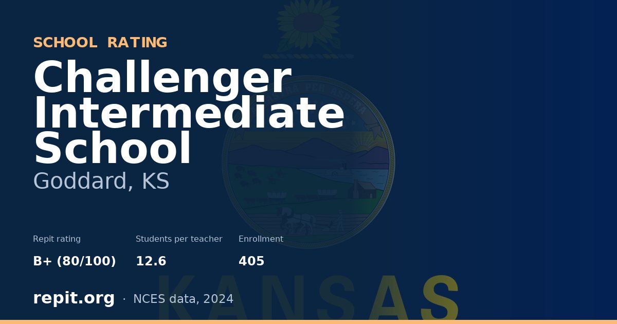 Challenger Intermediate School, Goddard, KS — Repit school rating B+ (80/100)