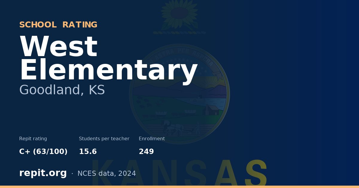 West Elementary, Goodland, KS — Repit school rating C+ (63/100)