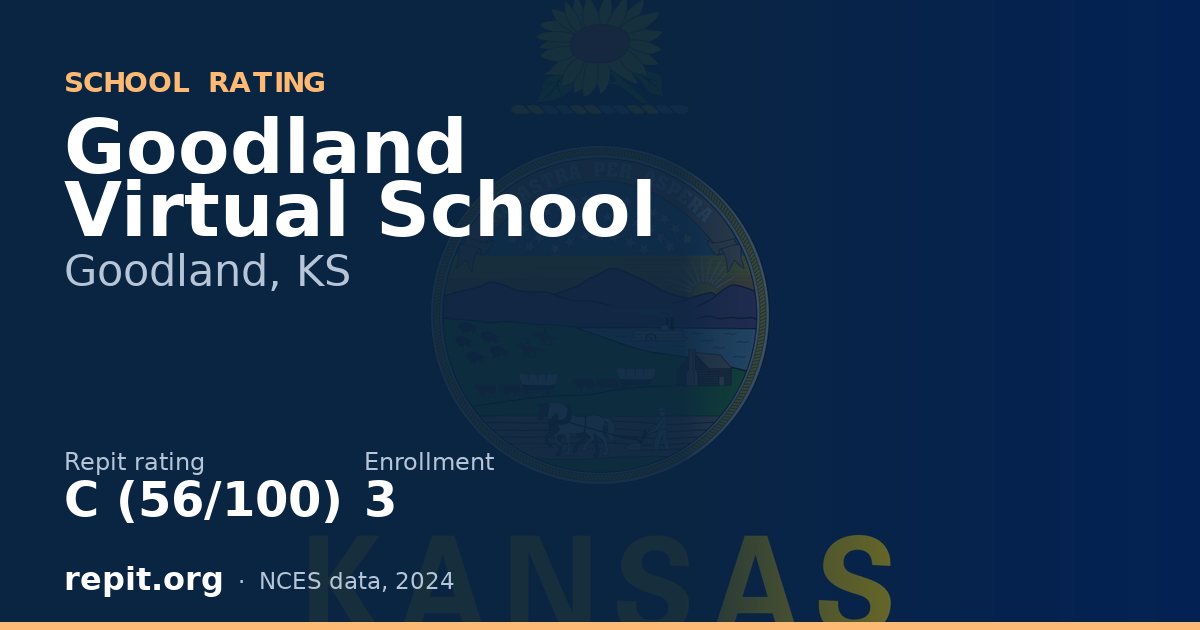 Goodland Virtual School, Goodland, KS — Repit school rating C (56/100)