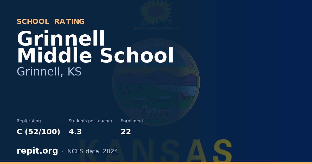 Grinnell Middle School, Grinnell, KS — Repit school rating C (52/100)
