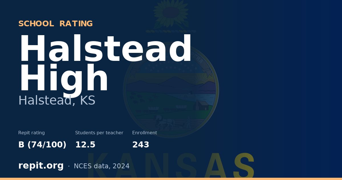 Halstead High, Halstead, KS — Repit school rating B (74/100)