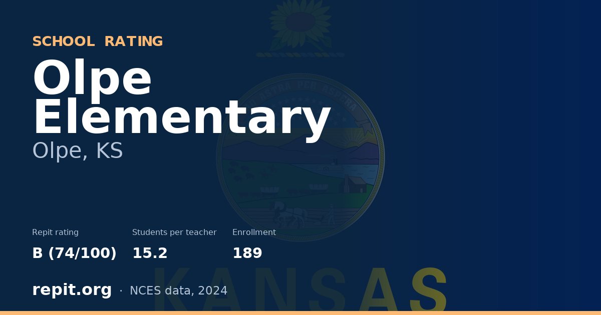 Olpe Elementary, Olpe, KS — Repit school rating B (74/100)