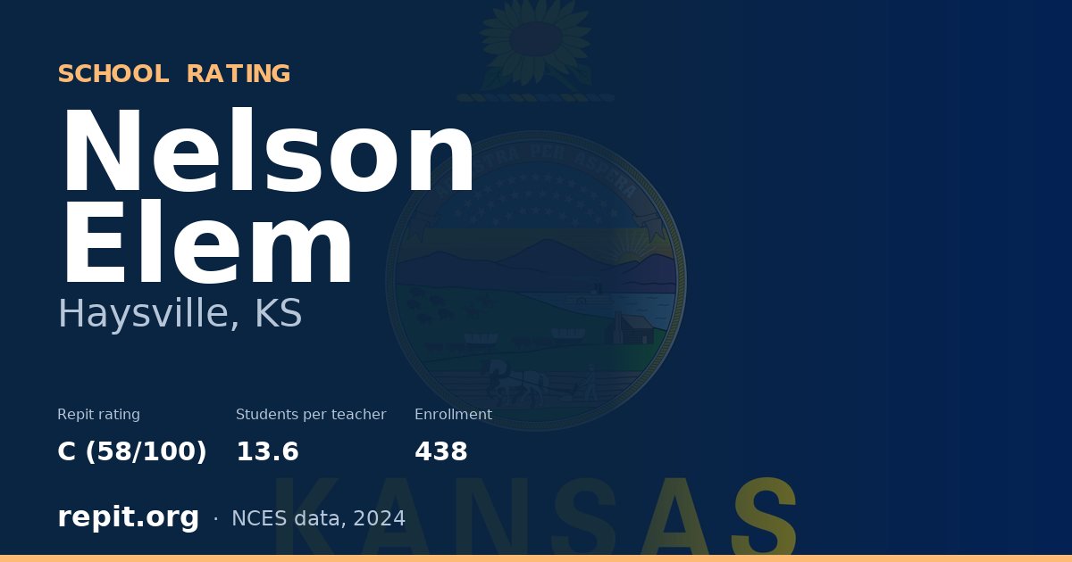 Nelson Elem, Haysville, KS — Repit school rating C (58/100)