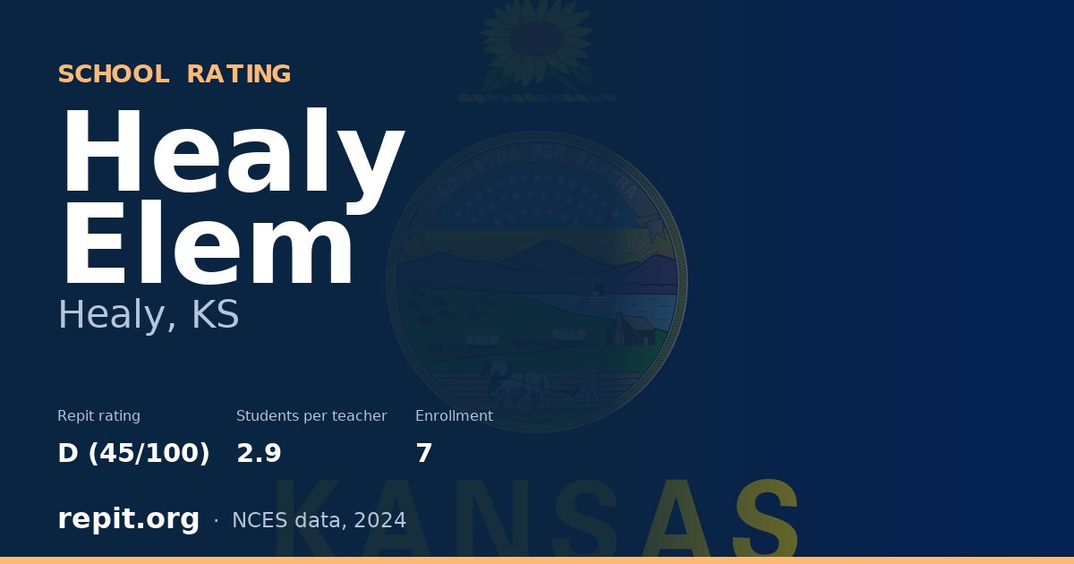 Healy Elem, Healy, KS — Repit school rating D (45/100)