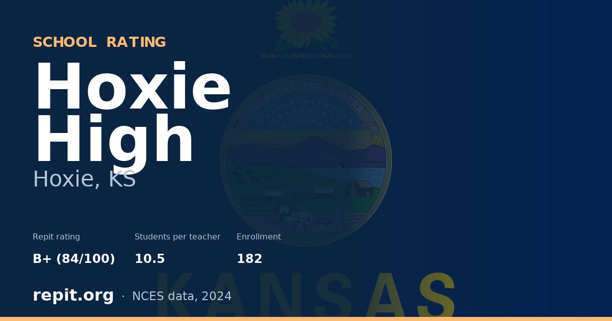 Hoxie High, Hoxie, KS — Repit school rating B+ (84/100)