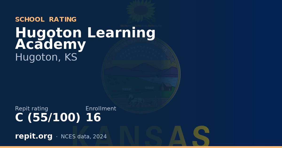 Hugoton Learning Academy, Hugoton, KS — Repit school rating C (55/100)