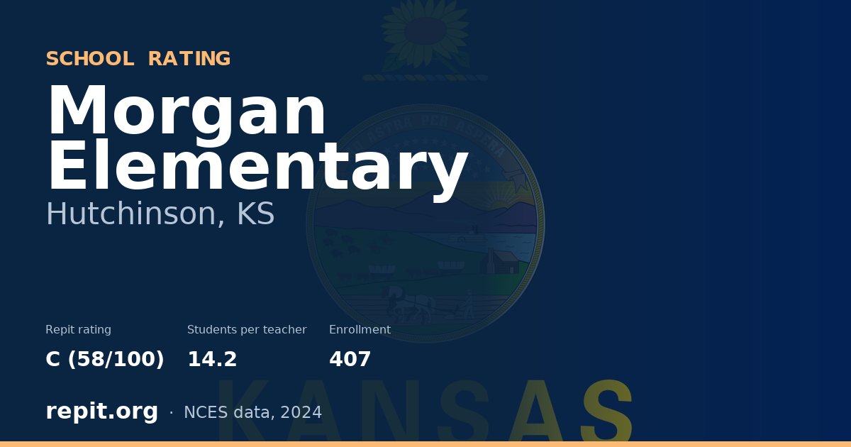 Morgan Elementary, Hutchinson, KS — Repit school rating C (58/100)