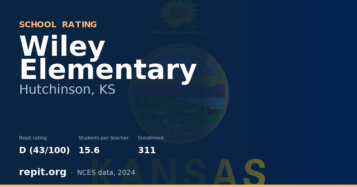 Wiley Elementary, Hutchinson, KS — Repit school rating D (43/100)
