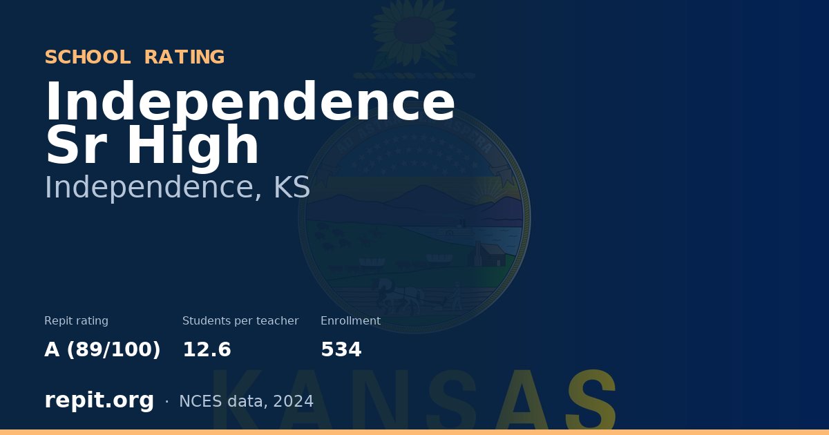 Independence Sr High, Independence, KS — Repit school rating A (89/100)