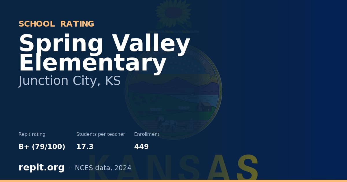 Spring Valley Elementary, Junction City, KS — Repit school rating B+ (79/100)