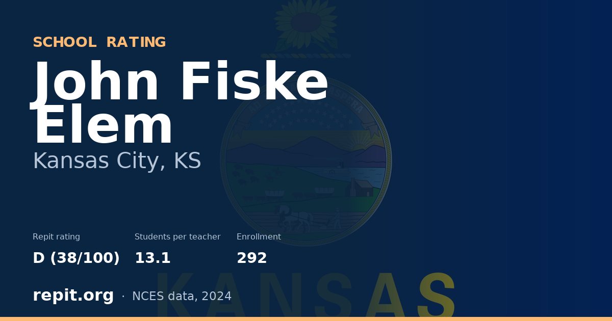 John Fiske Elem, Kansas City, KS — Repit school rating D (38/100)