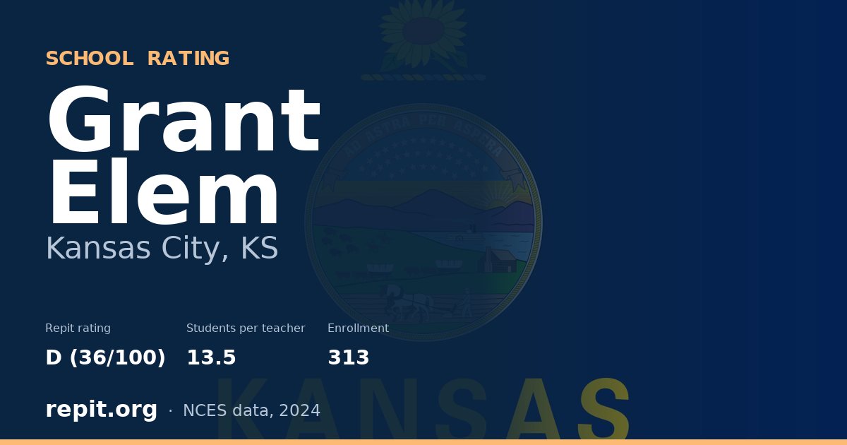 Grant Elem, Kansas City, KS — Repit school rating D (36/100)