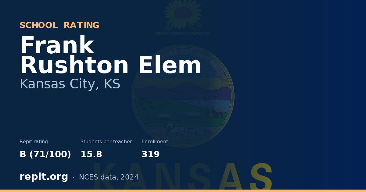 Frank Rushton Elem, Kansas City, KS — Repit school rating B (71/100)