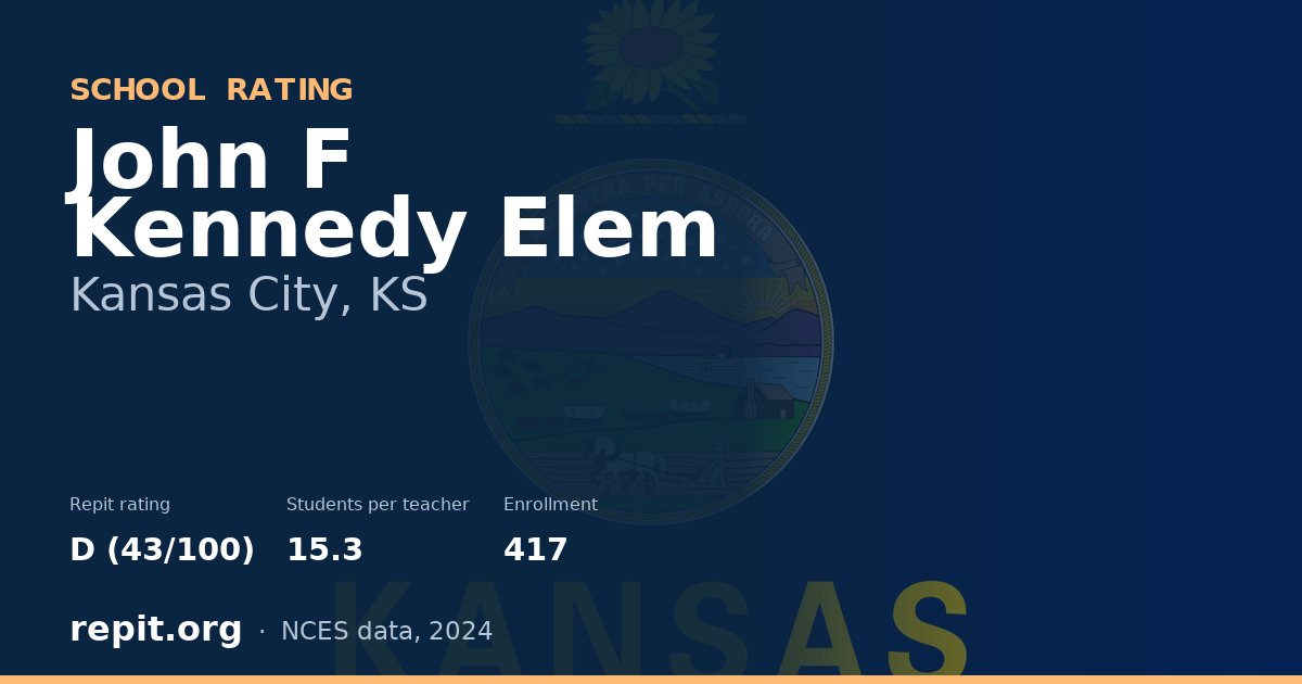 John F Kennedy Elem, Kansas City, KS — Repit school rating D (43/100)
