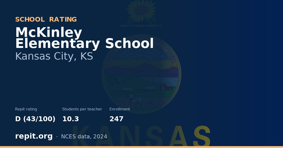 McKinley Elementary School, Kansas City, KS — Repit school rating D (43/100)