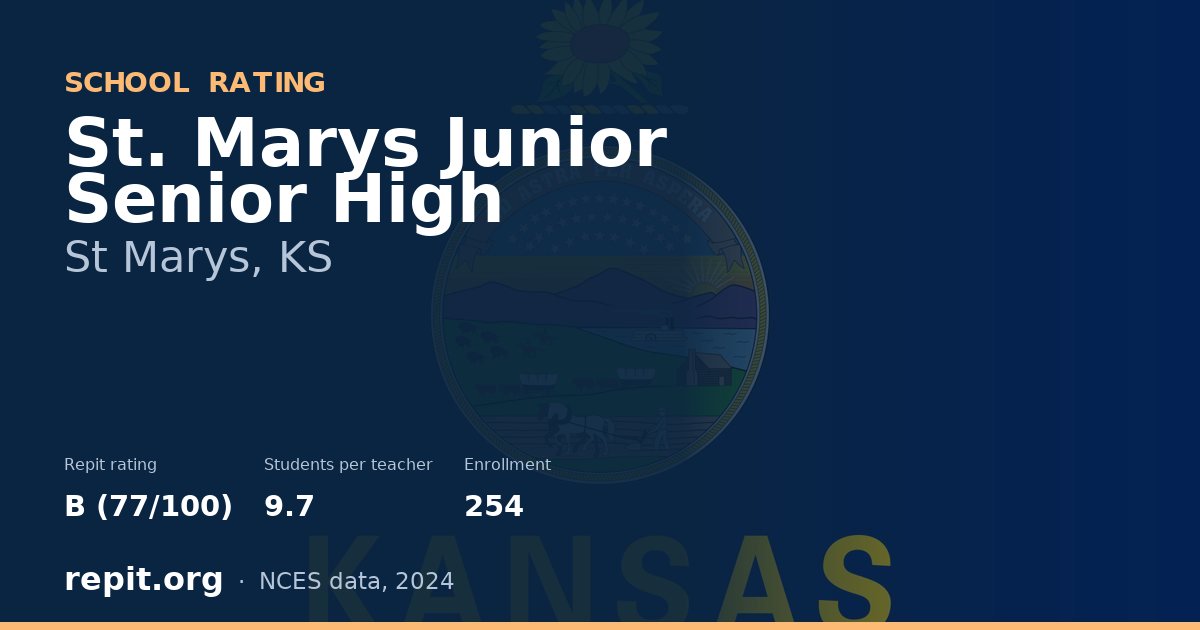 St. Marys Junior Senior High, St Marys, KS — Repit school rating B (77/100)