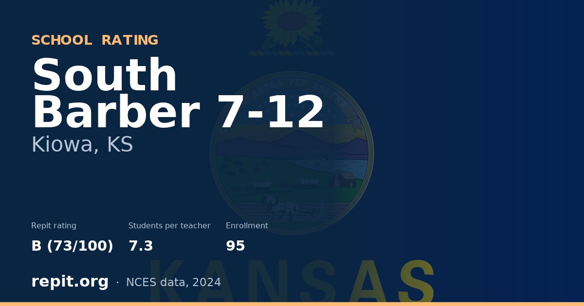 South Barber 7-12, Kiowa, KS — Repit school rating B (73/100)