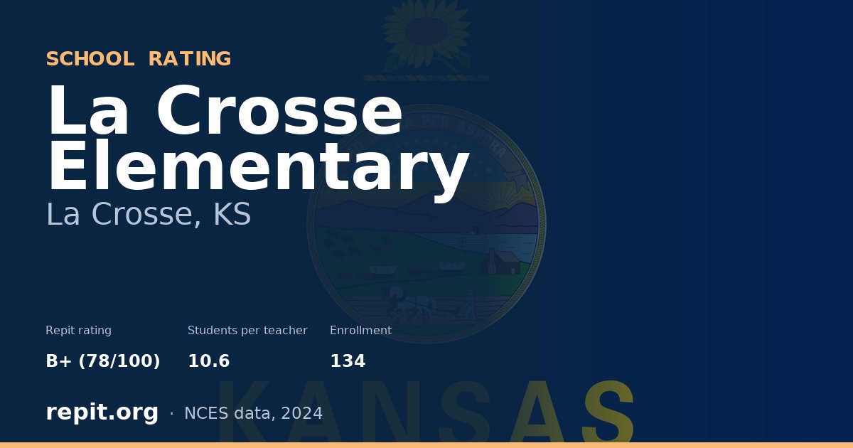 La Crosse Elementary, La Crosse, KS — Repit school rating B+ (78/100)