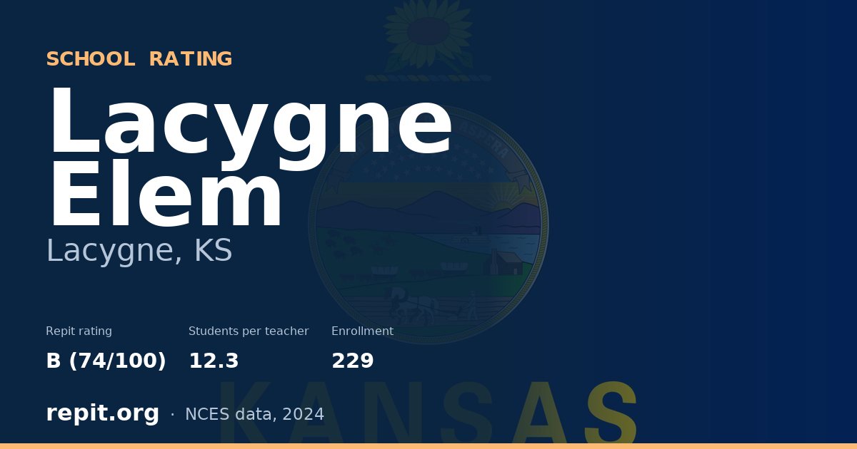 Lacygne Elem, Lacygne, KS — Repit school rating B (74/100)