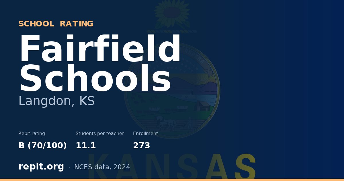 Fairfield Schools, Langdon, KS — Repit school rating B (70/100)