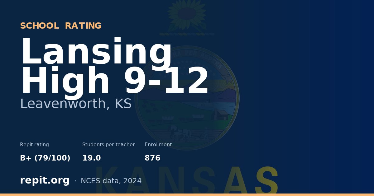 Lansing High 9-12, Leavenworth, KS — Repit school rating B+ (79/100)