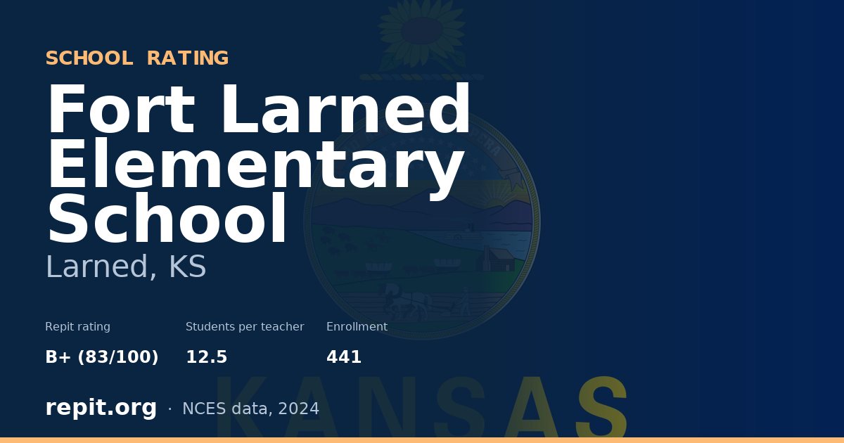 Fort Larned Elementary School, Larned, KS — Repit school rating B+ (83/100)