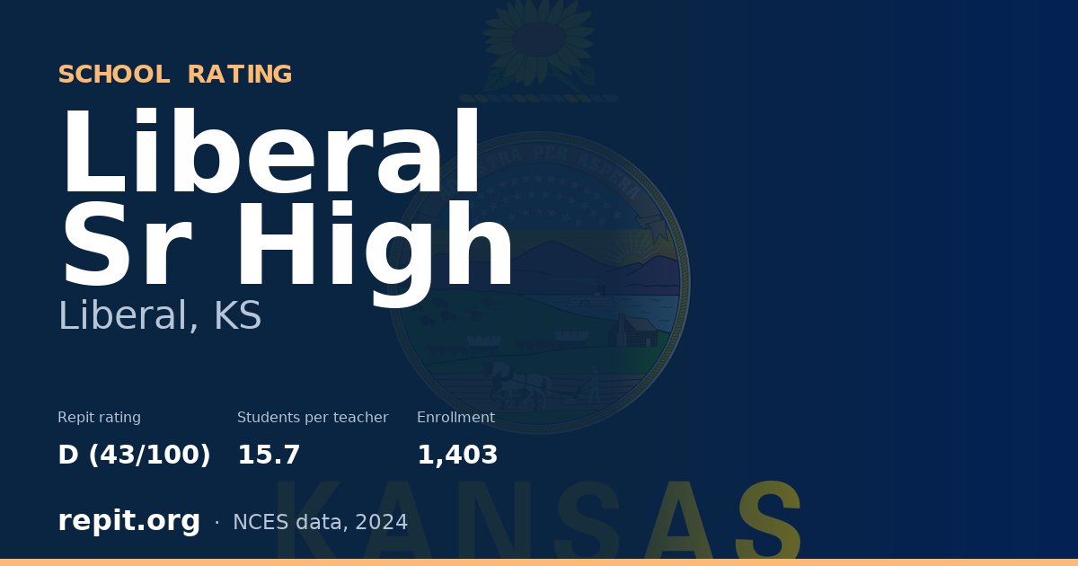 Liberal Sr High, Liberal, KS — Repit school rating D (43/100)