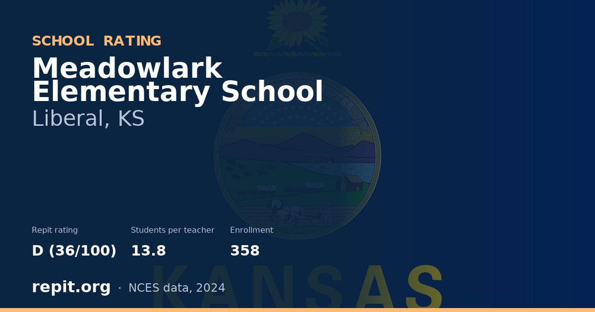 Meadowlark Elementary School, Liberal, KS — Repit school rating D (36/100)