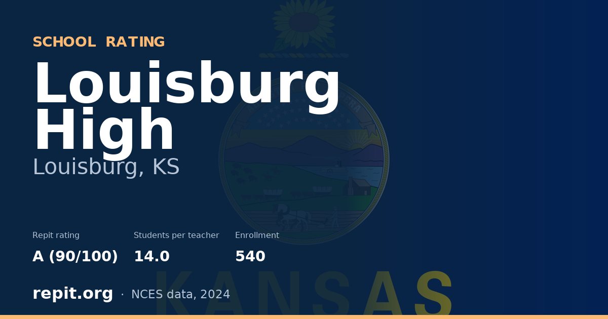 Louisburg High, Louisburg, KS — Repit school rating A (90/100)