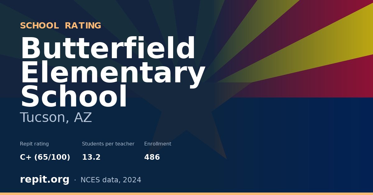 Butterfield Elementary School, Tucson, AZ — Repit school rating C+ (65/100)