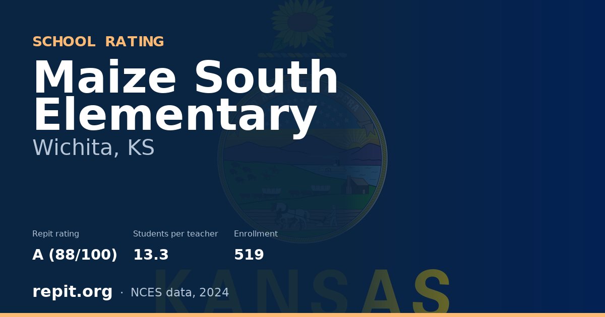 Maize South Elementary, Wichita, KS — Repit school rating A (88/100)