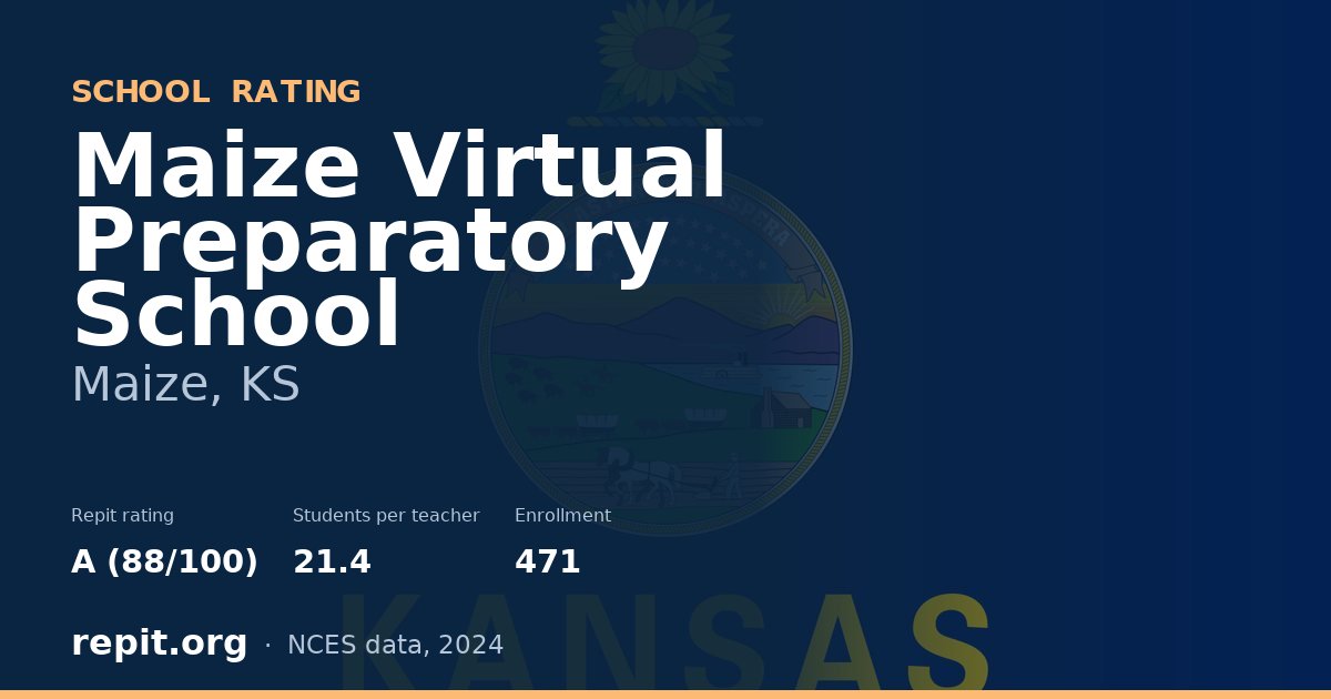 Maize Virtual Preparatory School, Maize, KS — Repit school rating A (88/100)