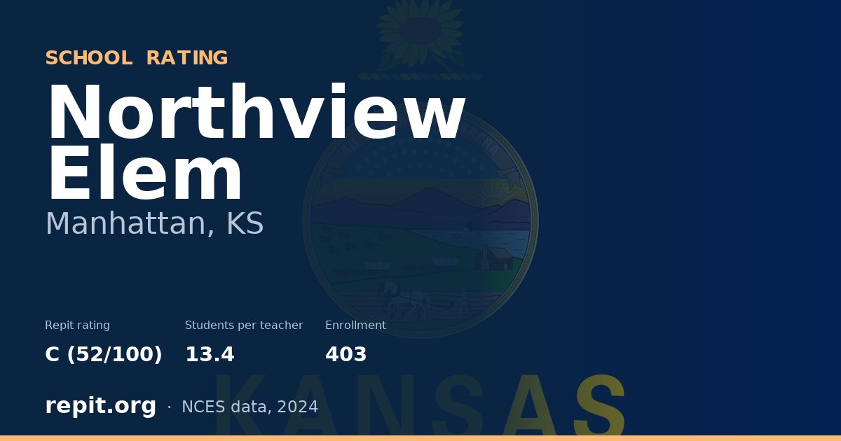 Northview Elem, Manhattan, KS — Repit school rating C (52/100)