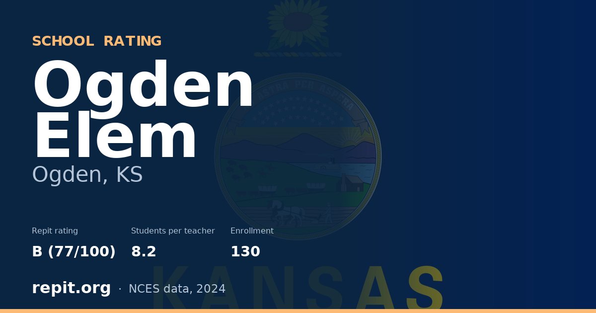 Ogden Elem, Ogden, KS — Repit school rating B (77/100)