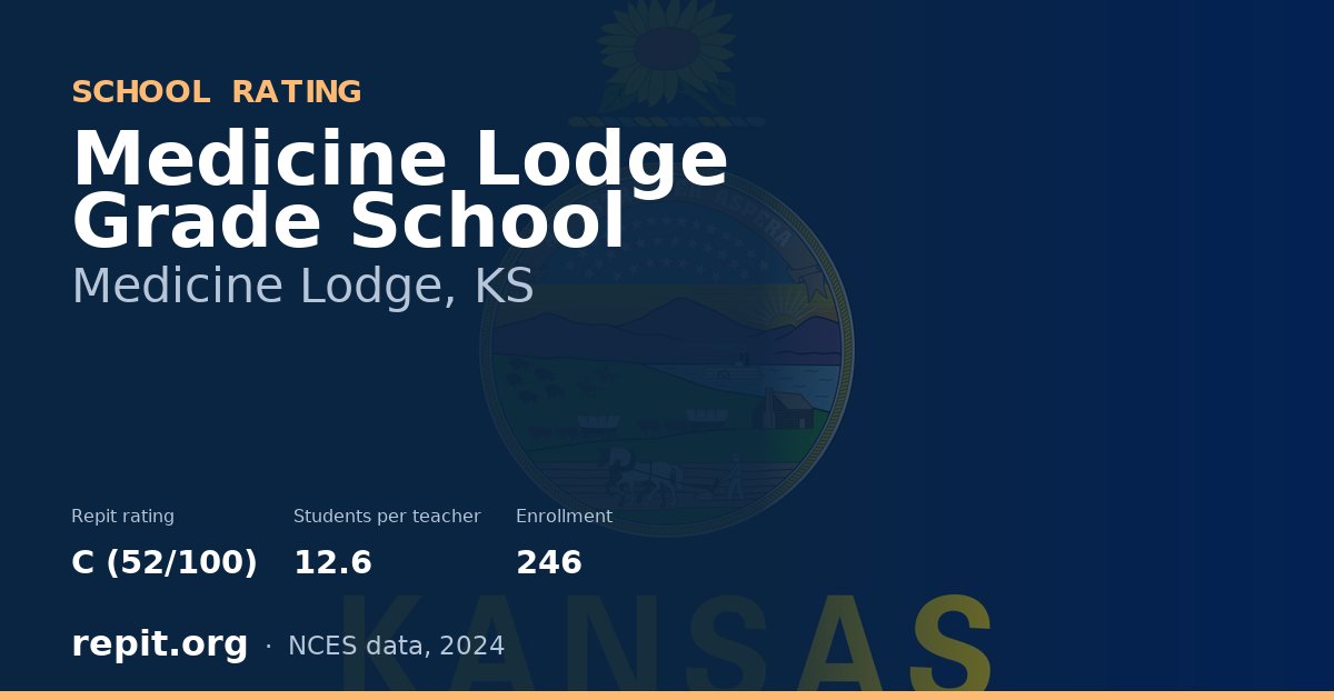Medicine Lodge Grade School, Medicine Lodge, KS — Repit school rating C (52/100)