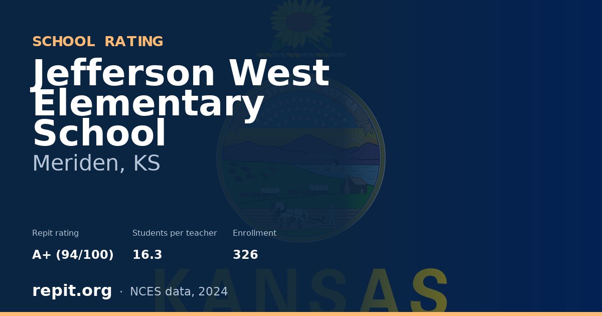 Jefferson West Elementary School, Meriden, KS — Repit school rating A+ (94/100)
