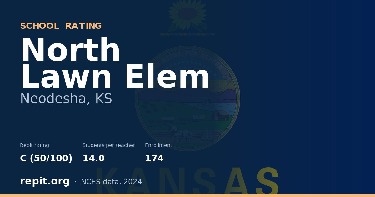 North Lawn Elem, Neodesha, KS — Repit school rating C (50/100)