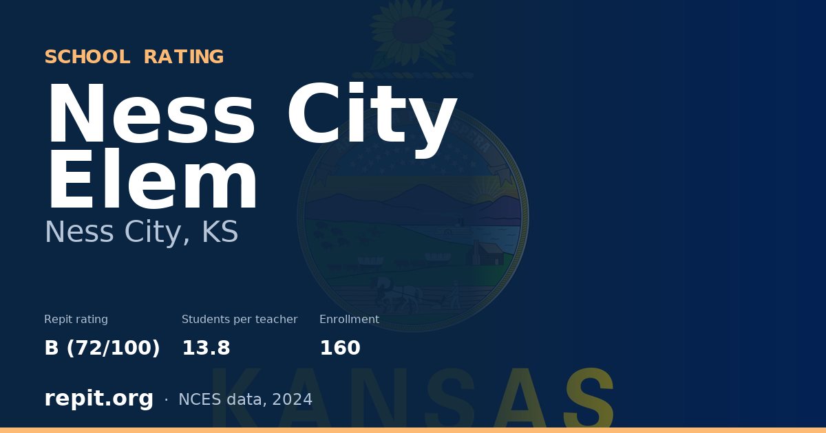 Ness City Elem, Ness City, KS — Repit school rating B (72/100)