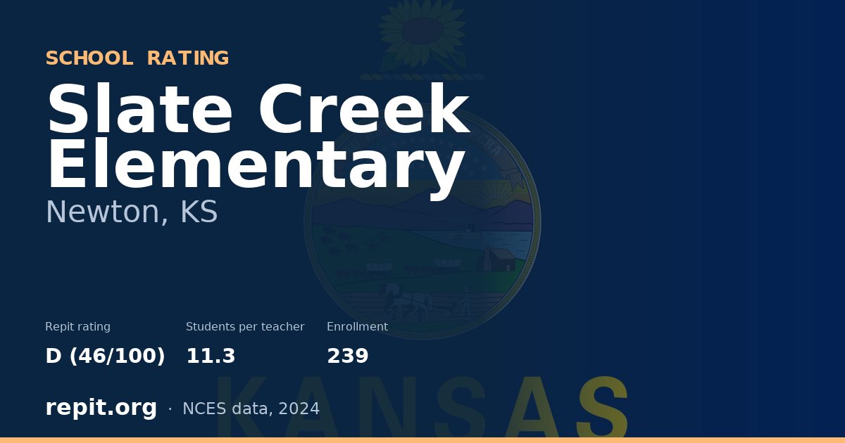 Slate Creek Elementary, Newton, KS — Repit school rating D (46/100)