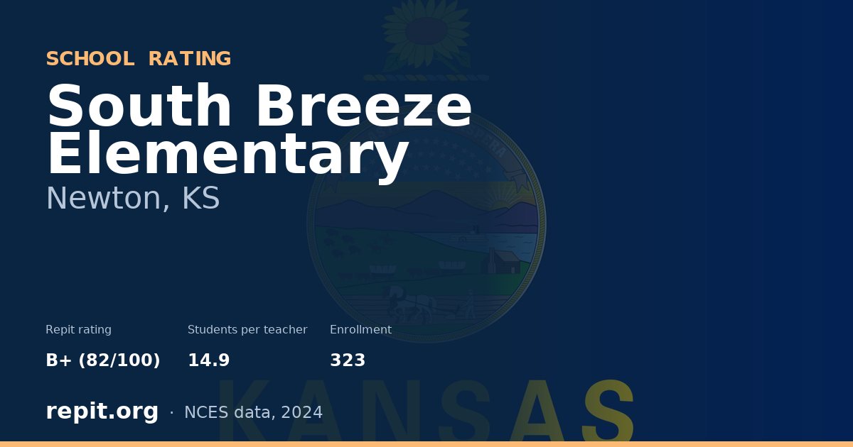 South Breeze Elementary, Newton, KS — Repit school rating B+ (82/100)