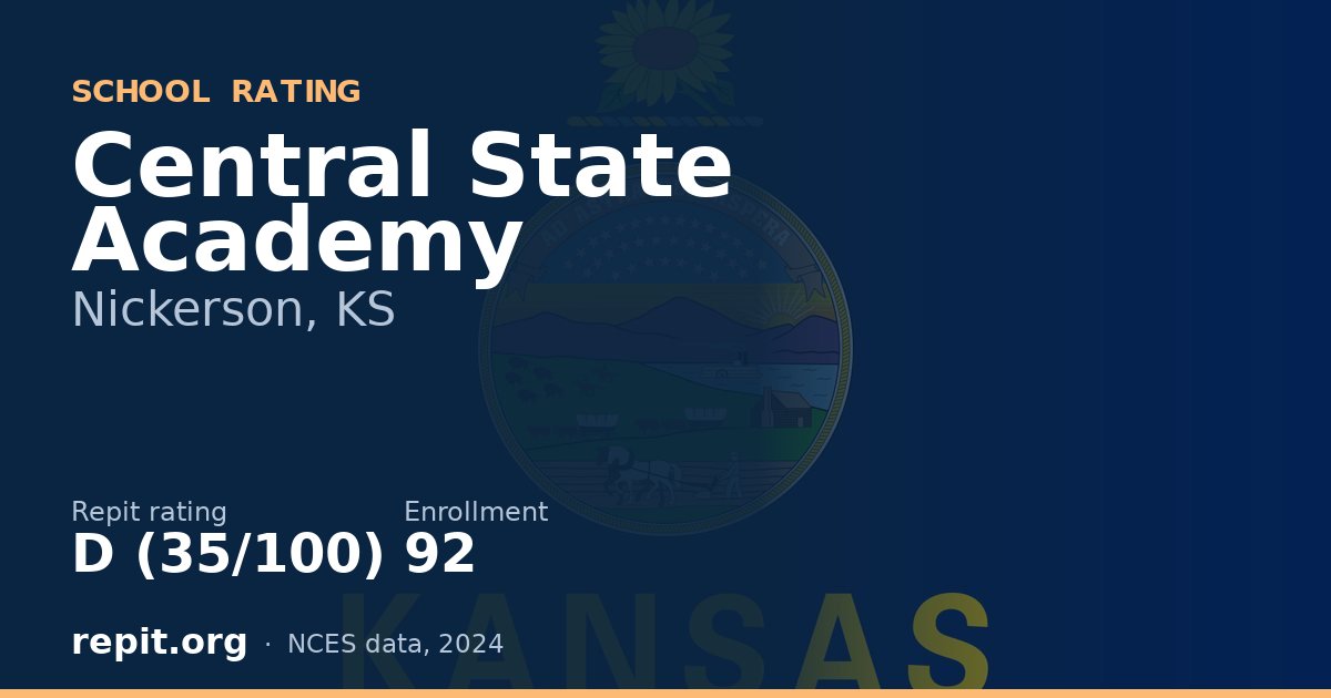 Central State Academy, Nickerson, KS — Repit school rating D (35/100)
