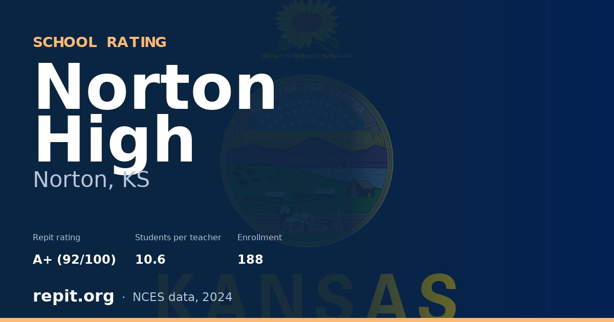 Norton High, Norton, KS — Repit school rating A+ (92/100)