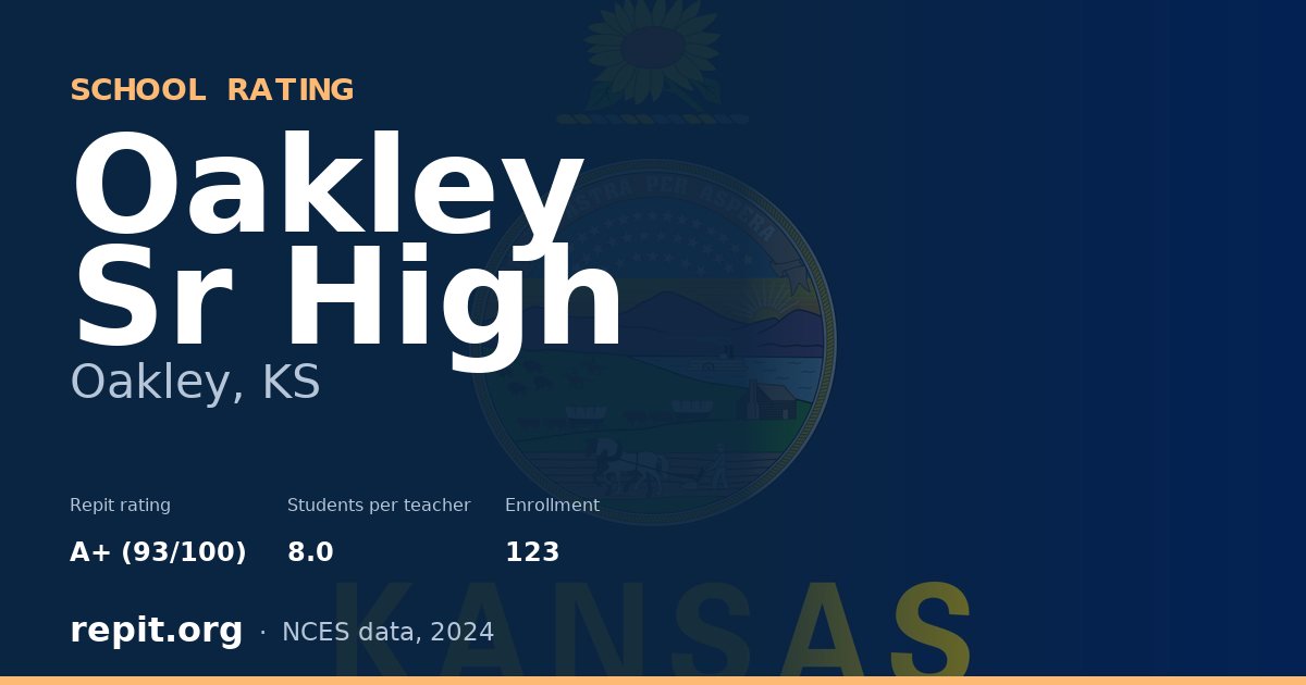 Oakley Sr High, Oakley, KS — Repit school rating A+ (93/100)