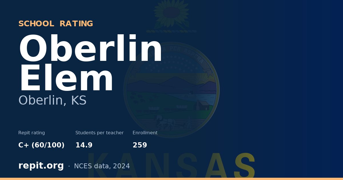 Oberlin Elem, Oberlin, KS — Repit school rating C+ (60/100)