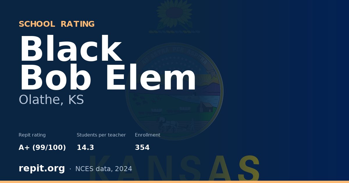Black Bob Elem, Olathe, KS — Repit school rating A+ (99/100)