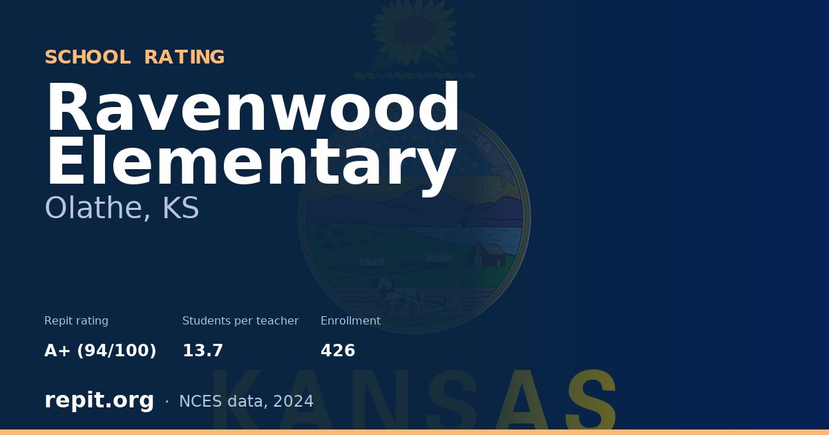 Ravenwood Elementary, Olathe, KS — Repit school rating A+ (94/100)