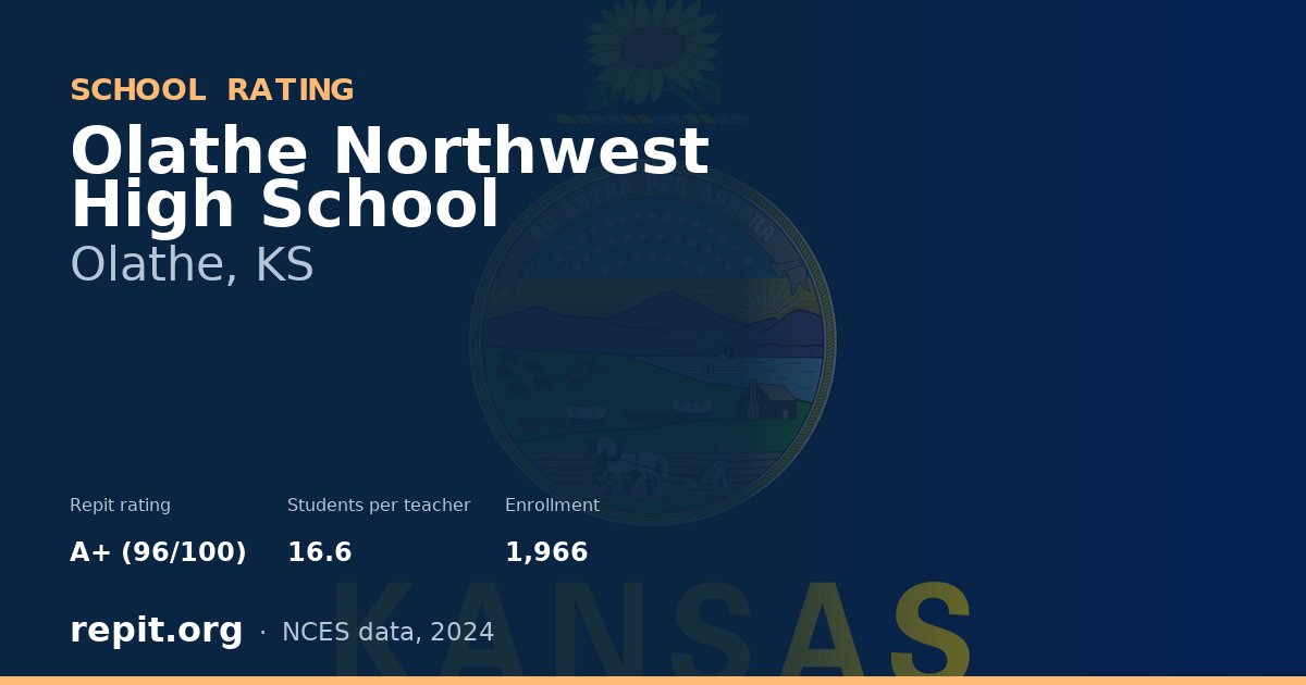 Olathe Northwest High School, Olathe, KS — Repit school rating A+ (96/100)