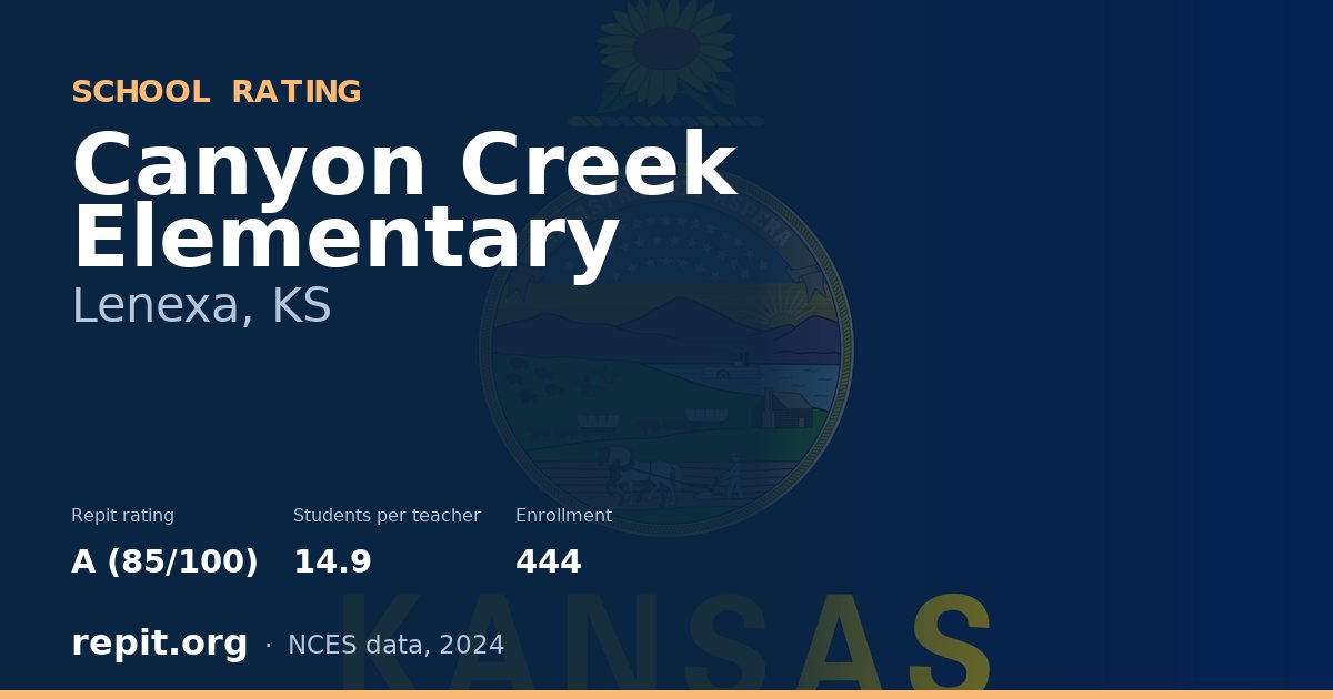 Canyon Creek Elementary, Lenexa, KS — Repit school rating A (85/100)