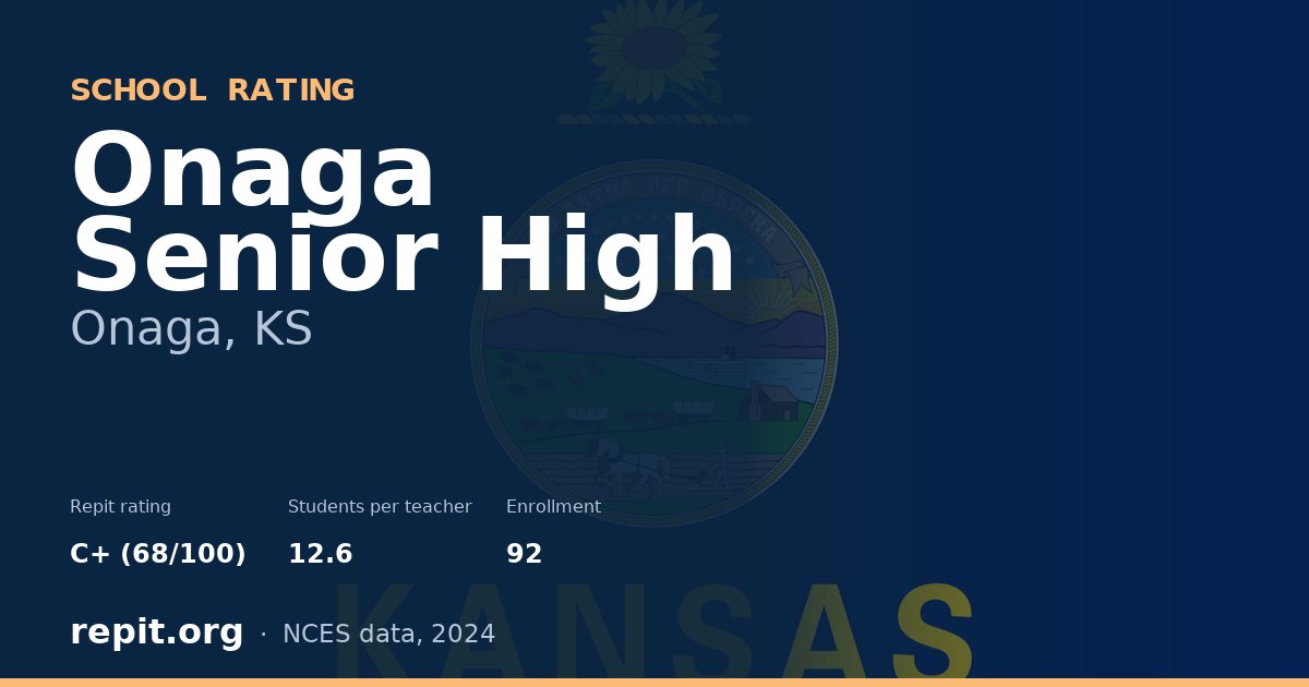 Onaga Senior High, Onaga, KS — Repit school rating C+ (68/100)